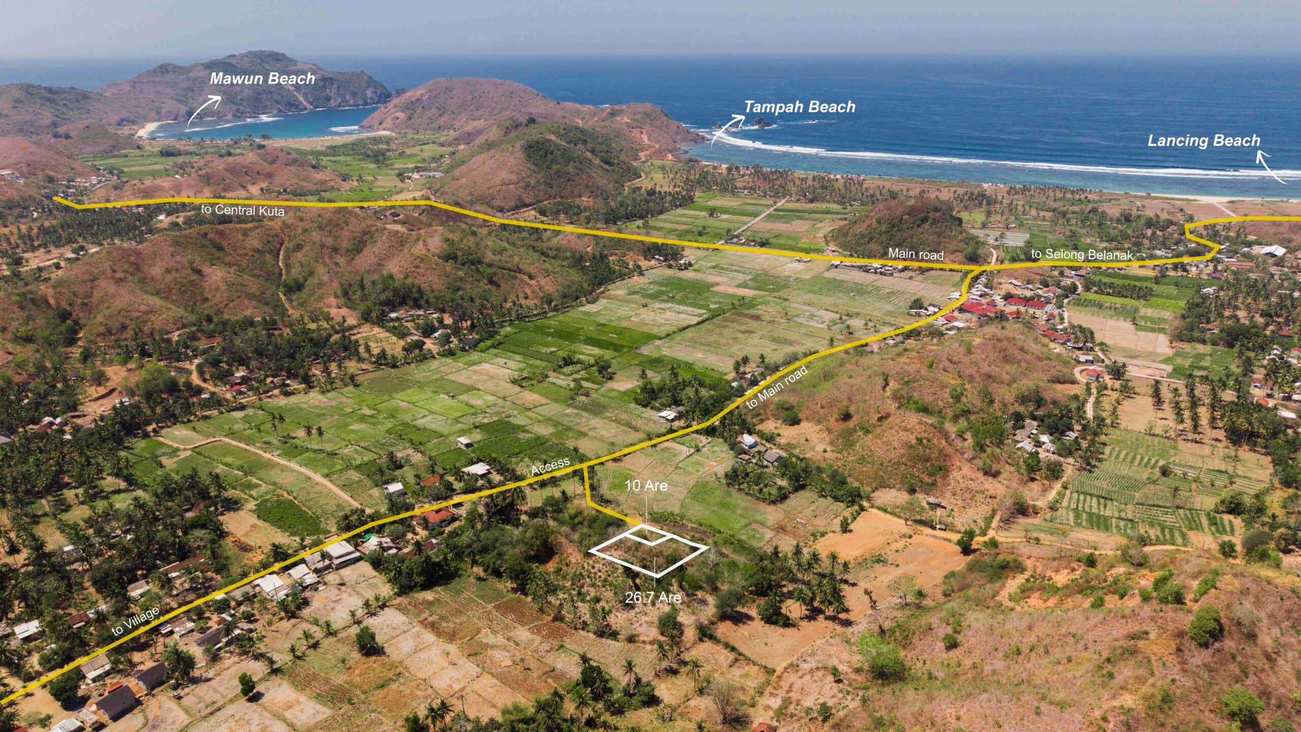 Tampah Hillside 36 are - showing boundary